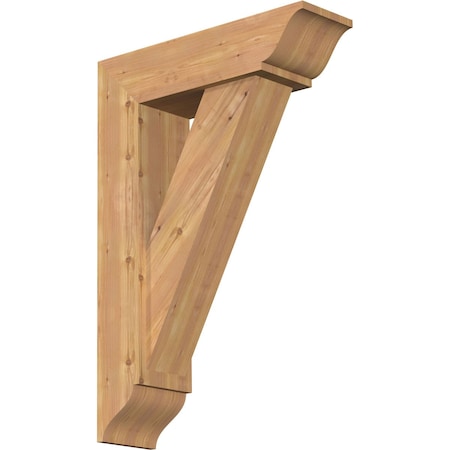 Ekena Millwork Traditional Traditional Smooth Bracket w/ Offset Brace, Western Red Cedar, 7 1/2"W x 26"D x 38"H BKT0806X26X38TRA01SWR
